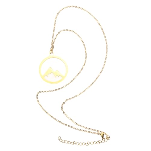VALICLUD Mountain Anhänger Halskette Damen Leichter Beweglicher Berg Schmuck Clavicle Kette Elegantes für Freundinnen Vielseitig Kombinierbar für Alltag und Festtage von VALICLUD