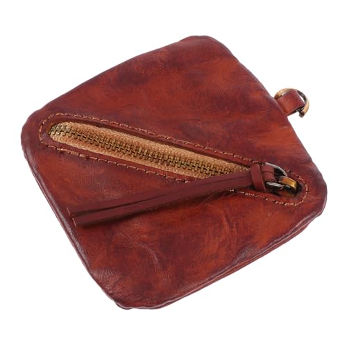 VALICLUD Münzgeldbörse Damen und Herren Handgefertigte Mini Geldtasche mit Glatter Oberfläche Leicht zu Reinigen Vielseitig für Karten Bargeld und Münzen Stilvoll und Kompakt für Alltag von VALICLUD