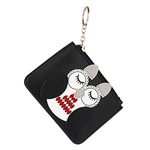 VALICLUD Eulengeldbörse Mit Schlüsselanhänger Pu- Metallreißverschluss Für Kleingeld Karten Schlüssel Kleine Geeignet Für Mädchen Und Damen von VALICLUD
