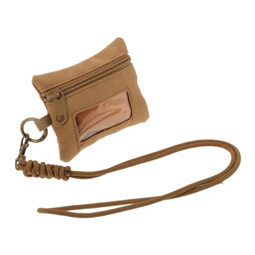 VALICLUD Multifunktionale Outdoor Gürteltasche Herren Mini Münzgeldbörse Canvas mit Reißverschluss Geldfach Kartenhalter und Kopfhörerfach Robustes Portemonnaie für Camping und Wandern von VALICLUD