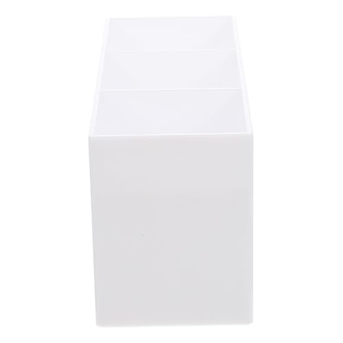 VALICLUD Multifunktionaler Make Up Organizer aus Weißem Acryl mit Fächern Platzsparende Desktop Aufbewahrungsbox für Kosmetik Stifte und Fernbedienungen Langlebig und Leicht zu Reinigen von VALICLUD