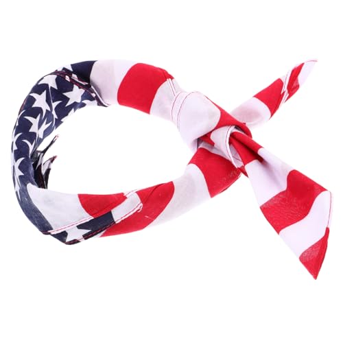 VALICLUD Multifunktionales Kopftuch Stirnband Tag Schal Für Damen Flagge Kopfschal Für Frauen Haarschal Blau Vierte Bandanas Patriotische Ereignisse Festival Bandana Stoff von VALICLUD
