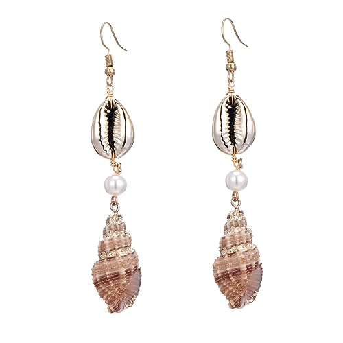 VALICLUD Muschelohrringe exquisiter Ohrring Ohrringe Meeresschnecke Perlenohrringe Shell-Ohrtropfen Schmuck-Ohrring VALICLUD Muschelohrringe exquisiter Ohrring Ohrringe Meeresschnecke Perlenohrringe Shell-Ohrtropfen Schmuck-Ohrring von VALICLUD