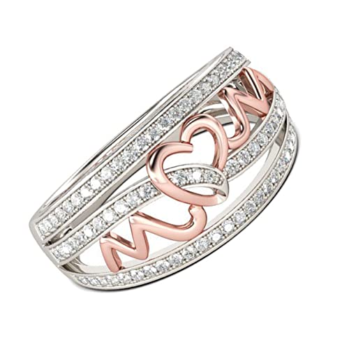 VALICLUD Mutterring jahrestag weinachts valentines day present vakentienstagsgeschenk weichnachtsgeschke Brautjungfernring eheringe Mama Ring Legierungsringe Golden von VALICLUD