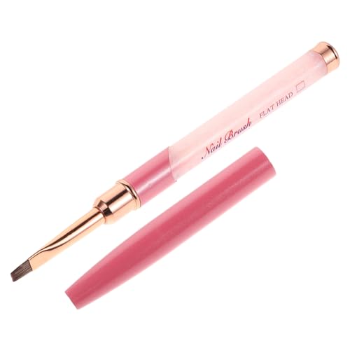 VALICLUD Nagelbürste Flach Nailart-malpinsel Liner-pinsel Für Nagelwerkzeuge Geschnitzter Pinsel Für Maniküre Mit Kappe von VALICLUD