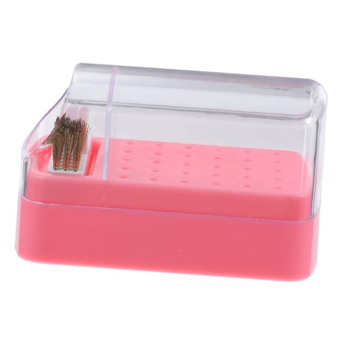 VALICLUD Nagelfräser Aufbewahrungsbox Fächer Transparent Langlebig mit Reinigungsfunktion für und DIY Praktischer Organizer für Schleifköpfe und Bits Hygienisch und Übersichtlich von VALICLUD