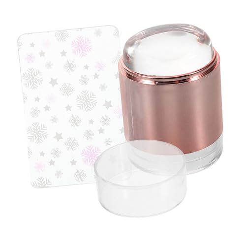 VALICLUD Transparenter Nagelstempel Aus Silikon Mit Schaber Doppelkopf-design Für Präzise Nagelkunst Und Vielseitige Muster Nagelart-stempel-set Gold von VALICLUD
