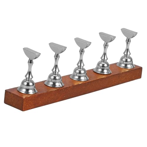 VALICLUD Nagelständer Für Press-nägel Mit Holzsockel Magnetischer Nagelhalter Organizer Für Künstliche Nägel Abnehmbarer Nagel Display-ständer Maniküre-übungsständer Für von VALICLUD