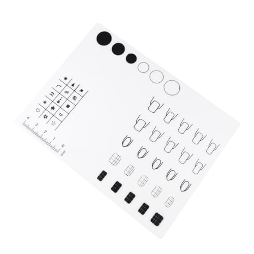 VALICLUD Nail Art Stamping Matte aus Flexiblem Silikon mit Nail Polish Übungsmatte zum Nageldesign Bastelmatte für Maniküre und Nagelsticker Leicht zu Reinigen Arbeitsschutz von VALICLUD