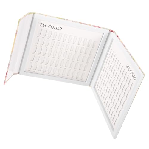 VALICLUD Nail Color Display Buch Weiß Farben Nagellack Farbpalette Nagelkunst Präsentation Übungsboard für Nail Art Lernende und Salon Verwendung von VALICLUD