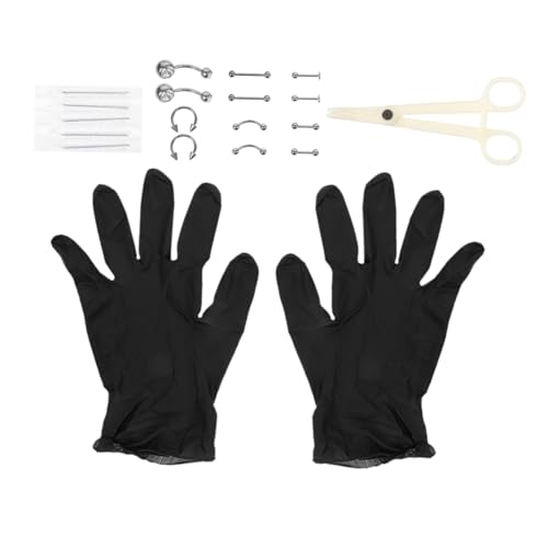 VALICLUD Nasenring Teilig Körperpiercing Schmuck Kit für Ohr Nase Lippe Salon Geeignet Chirurgenstahl Piercing Ringe Damen Herren Stilvolle Körperschmuck Charms von VALICLUD