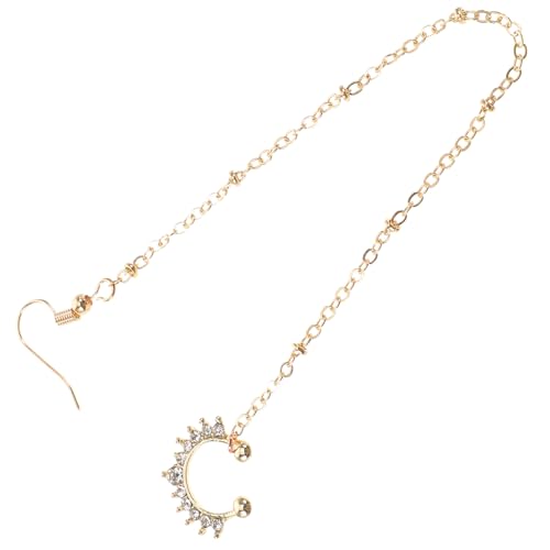 VALICLUD Nasenring frei von Piercing mit Kette Falscher Septum schmuck aus Metall mit Strass Leichter Damen Fake Nose Ring für Tanz Party Hochzeit Festival Allergikerfreundlich Inspiriert von VALICLUD