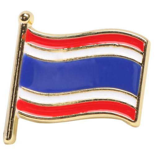 VALICLUD Nationalflaggen brosche Metall Anstecknadel Kreatives Design Weiß Rot Blau Thailand Flaggenpin für Damen und Herren Kleidung Accessoire Festliche Anlässe von VALICLUD