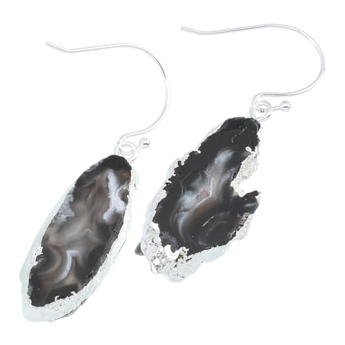 VALICLUD Natürliche Achat-ohrringe Mit Ornamenten Elegante Ohrhänger Für Damen Schlichter Ohrschmuck Als Gesichtsretusche Für Alltag Und Feiern von VALICLUD