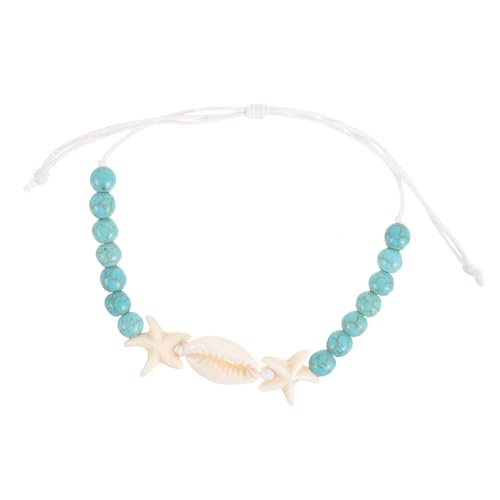 VALICLUD Natürliche Muschelarmband Damen Einstellbar Handgefertigt Geflochtenes Armband Komfortable Kette Leicht Modisch Vielseitig Schmuck von VALICLUD