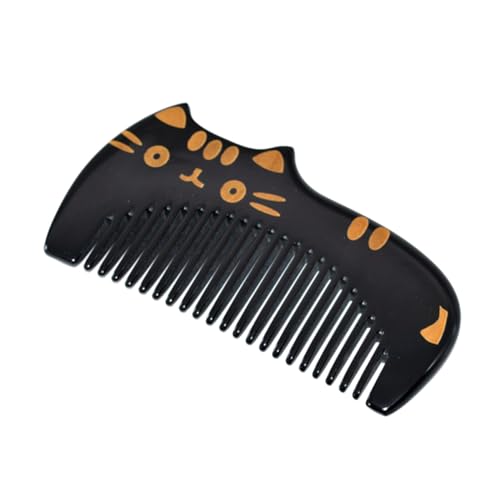 VALICLUD Natürlicher Buffalo Hornkamm Cartoon Design Tragbarer Massagekamm Haarschmuck für Frauen Werkzeug Ziepen für Haartypen von VALICLUD