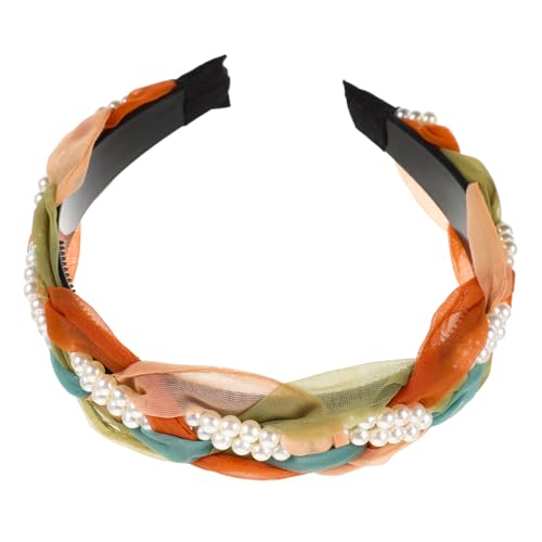 VALICLUD Netz Haarband für Breiter Rutschfester Haarschmuck mit Perlen Stilvolles und Design für Besondere Anlässe und Perfekter und Komfort für Outfit von VALICLUD