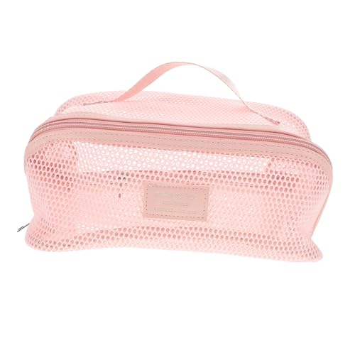 VALICLUD Netz-Make-up-Tasche Für Damen Mit Großem Fassungsvermögen Reise-kulturtasche Aus Netzmaterial Mit Griff Kosmetik-Organizer Zum Verpacken Von Beauty Und Hautpflege-Essentials von VALICLUD