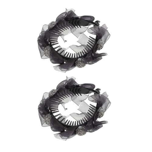 VALICLUD Netz Stirnband Clips Haarspange Strass Krallenclip Haarspangen Haarschleifen Für Frauen Schleifen Haarklammer Haarschnallen Dutt Maker Haarknoten Clip Haar Accessoires von VALICLUD