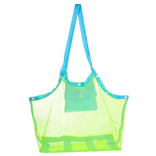 VALICLUD Netz-Strandtasche Für Spielzeug Handtücher Kleidung Camping Und Outdoor-Artikel Leicht Zusammenfaltbar Und Wasserabweisend Für Strand Reisen Und Freizeitaktivitäten von VALICLUD