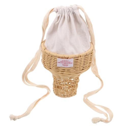 VALICLUD Neuartige Geldbörse in Eiscreme-Form für Teenager-mädchen Handtasche Umhängetasche Plüsch-Stroh-eimertasche Aus Stoff von VALICLUD