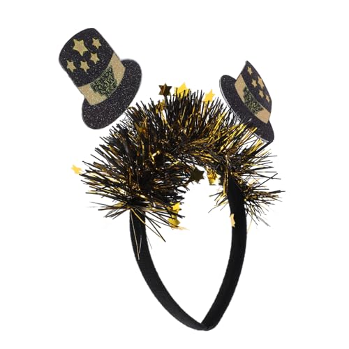 VALICLUD Neujahr Kopfschmuck Haarschmuck Für Das Neue Jahr Haarreifen Für Die Neujahrsparty Abschlussfeier-hut Silvester Stirnband Neuheit Kopf Bopper Neues Jahr Haarband Kunststoff von VALICLUD