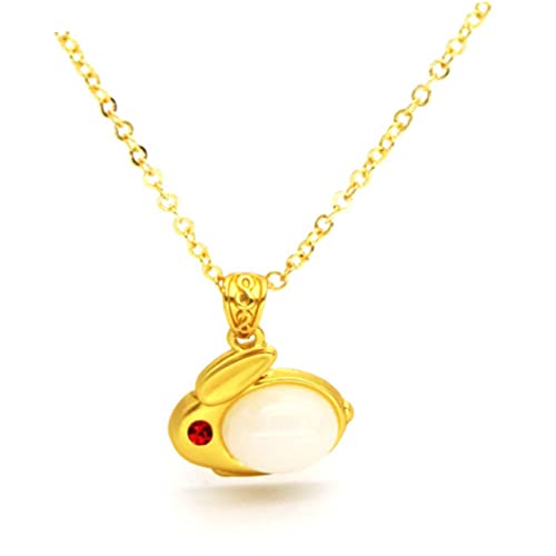 VALICLUD Niedliche Kaninchen Halskette Year Zierlicher Anhänger Damen Mädchen Schmuck Halskette Clavicle Chain Modisch Hautfreundlich Elegant von VALICLUD