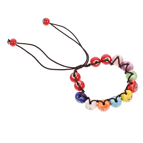 VALICLUD Niedliches Glückskatze Perlenarmband Handgefertigtes String Armband Stilvoller Glücksbringer Verstellbares Rotes Seil Modisches Schmuckstück für Damen und Perfektes von VALICLUD