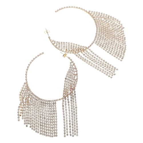 VALICLUD Ohrringe mit Funkelnden Quasten Leichte Strass Tropfenohrringe für Damen Ohrhänger für Hochzeit Party und Festliche Anlässe von VALICLUD