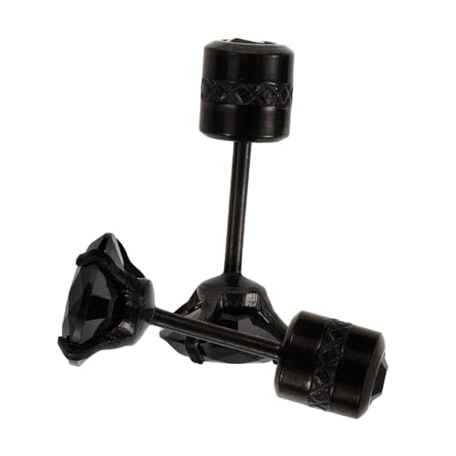 VALICLUD Ohrstecker Titanstahl Punk Ohrschmuck mit Zirkonia Langlebig Fadebeständig Modisch für Alltag Party Club Bühnenauftritt Unisex Design von VALICLUD