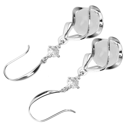 VALICLUD Opal Cat Eye Dangle Ohrringe für Damen Vintage Statement Schmuck mit Weißem Opal Modische Lange Ohrhänger für Alltag Party und Besondere Anlässe von VALICLUD