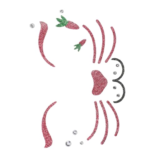 VALICLUD Osteraufkleber Kaninchen Gesichtsaufkleber Glitzer Hasengesichtsaufkleber Temporäre Aufkleber Für Party Cosplay Make-up Dekoration von VALICLUD