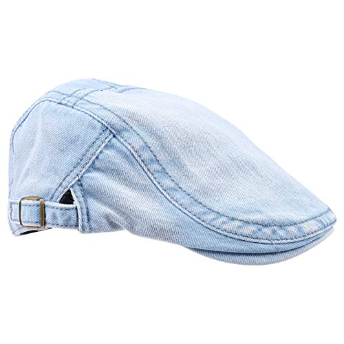 VALICLUD Outdoor-Hut Hut Snapback-Kappe Baskenmütze Aus Baumwollmischung Männer Baskenmütze Herren Jeans Mann Sommer Atmungsaktive Mütze Deckel Draussen Vati Höhepunkt Denim von VALICLUD
