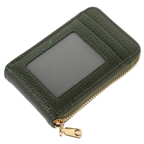 VALICLUD Kartenetui Mit Reißverschluss Bankkartentasche Aus Pu Und Aluminiumlegierung Multifunktions-kartenhalter Mit Münzaufbewahrungstasche Praktische Tragbare Geldbörse Für Draußen Klein von VALICLUD