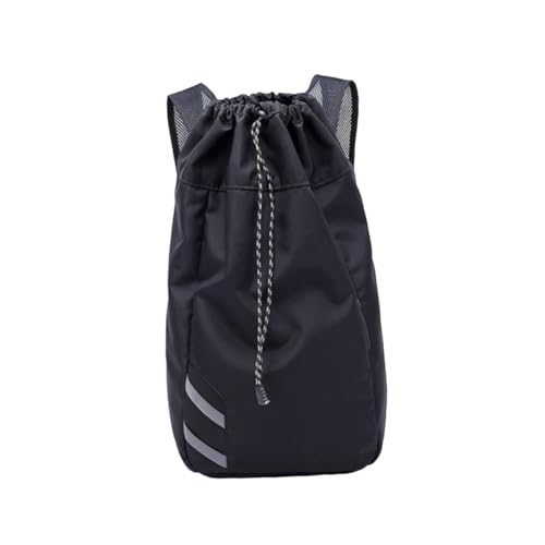 VALICLUD Outdoor Kordelzug Rucksack Für Sport Und Strapazierfähiger Backpack Mit Großem Für Strand Schwimmen Und Outdoor-aktivitäten Schwarz von VALICLUD