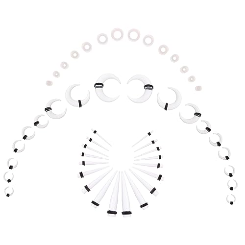 VALICLUD Ox Horn Ohr Expander Satz 1,6-10Mm Akrylpiercing Dehnungsset Punk Ohrstöpsel für und Männer Modisches Ohrzubehör für Partys Halloween von VALICLUD