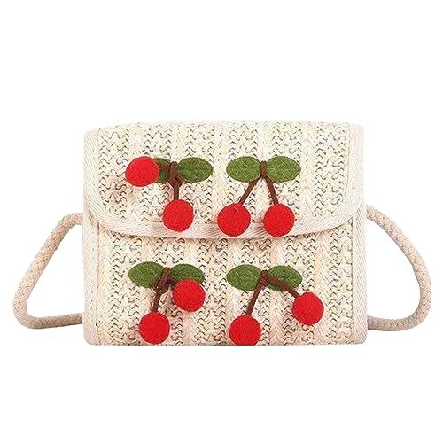 VALICLUD PU Cherry Clutch Shell Crossbody Bag Damen Umhängetasche Süßes Design Kleine Handtasche für Alltag Reisen Shopping von VALICLUD