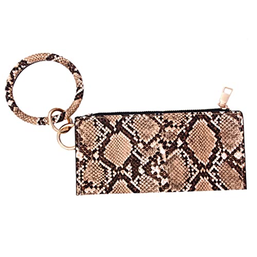 VALICLUD Echtleder Damen Handtasche Mit Geldbörse Schlüsselanhänger Tragbare Tasche Modische Geldbörse Mit Reißverschluss Langlebige Handtasche Für Damen Und Mädchen von VALICLUD