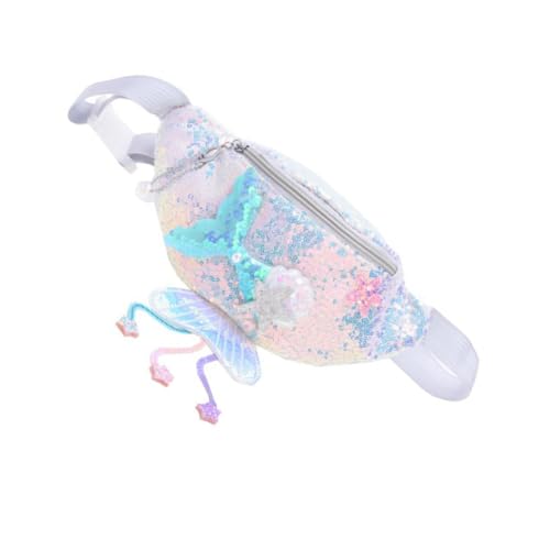 VALICLUD Brusttasche Mit Meerjungfrauen-Pailletten Für Mädchen Süße Kleine Geldbörsen Reise-gürteltasche Für Junge Mädchen Bauchtasche Mit Pailletten Brusttasche Für Kleinkinder von VALICLUD