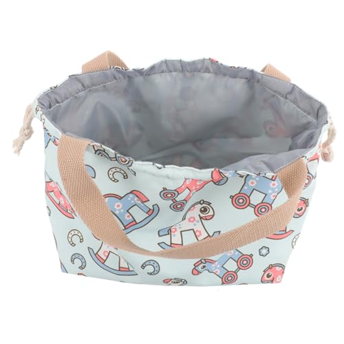 VALICLUD Canvas Ethno-Stil Tragetasche Mit Kordelzug Handytasche Geldbörse Und Aufbewahrungsbeutel Für Schule Shopping Arbeit Beige von VALICLUD