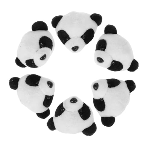 VALICLUD Panda Geburtstagsdekorationen 6er-pack Cartoon Plüsch Brosche Stofftier Pin Accessoire Mädchen Pin Brosche von VALICLUD