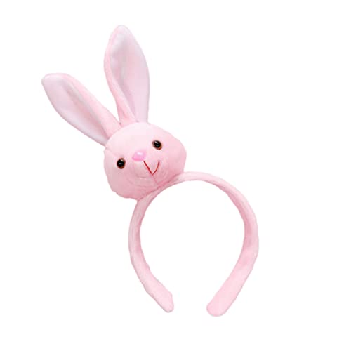 VALICLUD Party-haarreifen Süße Stirnbänder Pandabär Stofftier Hasenohren Stirnband Hasenhaarband Kostüme Für Erwachsene Pelzige Hasenohren Stirnbänder Weiches Häschen-stirnband Rosa von VALICLUD