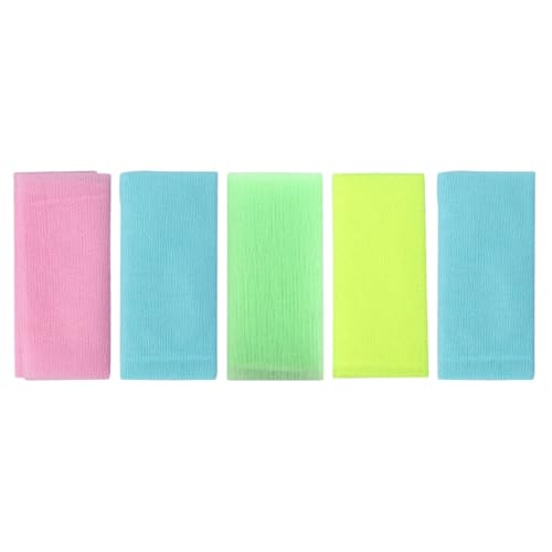 VALICLUD Peeling Badetuch 5 Stück Rückenschrubbtuch Körperpeeling Handtücher für Zuhause Leicht und Platzsparend für Hautpflege von VALICLUD