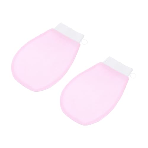 VALICLUD Peelinghandschuhe für Damen Pinke Badehandschuhe mit Massageeffekt Rutschfeste Sanfte Körperpeeling Handschuhe zur Effektiven Entfernung Abgestorbener Hautzellen Hautfreundlich von VALICLUD