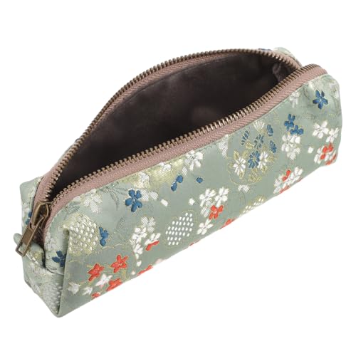 VALICLUD Pencil Organizer mit Großer Kapazität Ergonomisch Gestaltet Stiftetasche mit Einzigartiger Violetter Weidenstickerei Vielseitig Nutzbar als Kosmetiktasche und Aufbewahrungsbeutel von VALICLUD