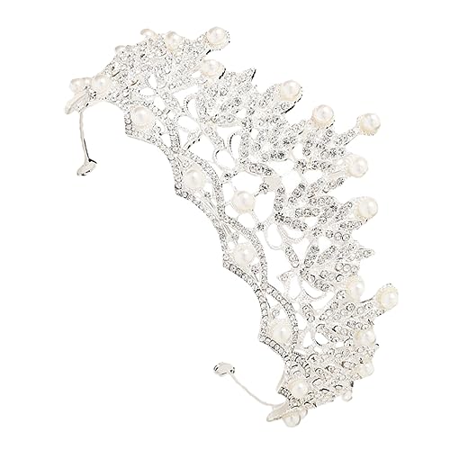 VALICLUD Perlen Tiara Brautschmuck Krone Hochzeit Kopfschmuck Damen Festliche Haarschmuck Accessoire für Braut und Brautjungfern VALICLUD Perlen Tiara Brautschmuck Krone Hochzeit Kopfschmuck Damen Festliche Haarschmuck Accessoire für Braut und Brautjungfern von VALICLUD