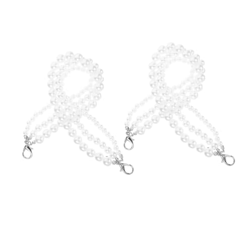 VALICLUD Perlen schuhkette Sneaker Schmuck Handmade Dreilagig Glänzend Perlen Boot Chain Damen Schuhanhänger Modisches Zubehör für Sneaker und Stiefel von VALICLUD