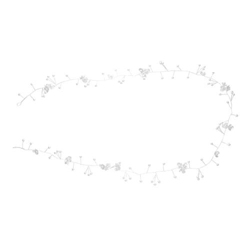 VALICLUD Perlenblumen Stirnband Damen Dekoration Kleines Haarband Hochzeit Für Die Braut Brautschmuck Hochzeit Haarschmuck Fake Party Perlen Stirnband Stirnbänder Kopfband von VALICLUD