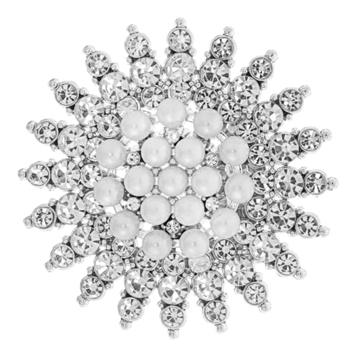 VALICLUD Perlenbrosche Für Damen Schalschnalle Für Herbst Und Winter Schalbefestigung Aus Brustnadel Vielseitiger Clip Für Pullover Und Tücher von VALICLUD