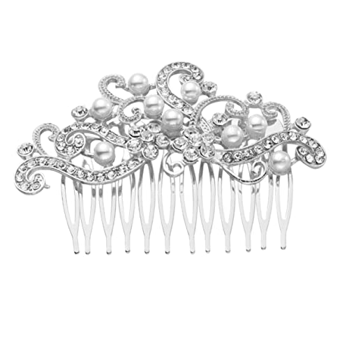VALICLUD Perlenkamm Silberschmuck Hochzeitskopfschmuck Brauthaarkämme Hochzeits Braut Accessoires Kleid Haarnadeln Für Frauen Hochzeit Elegante Haarkämme Für Frauen Accessoires von VALICLUD